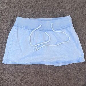 Urban Outfitters Light Purple Blue Gray Cotton Skort with Drawstring Waist